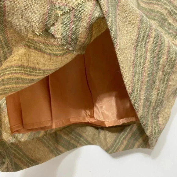 Vintage - 70s Chevron Wool Midi Skirt - Picture 3 of 11